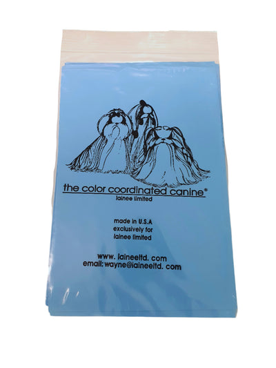 Plastic wrap in light blue