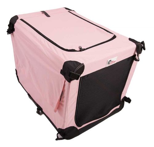 PET NETWORK SOFT CRATE 24" (PINK, GREY OR BURGUNDY)