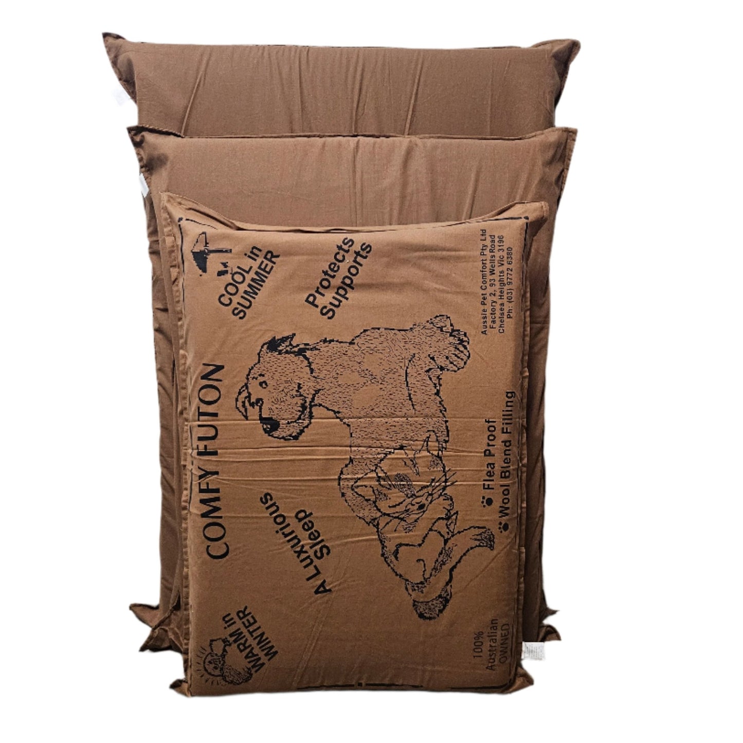 Aussie Comfort Wool Dog Futon - Large