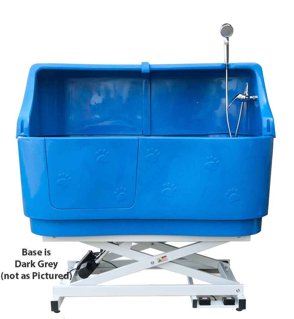 Animal House Plastic Bath - Electric Lift with Back Splash and PLASTIC PEDALS - Assorted Colours (WH)