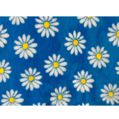 Vet Bed - Rubber Backed - Teal, White and Yellow Daisy