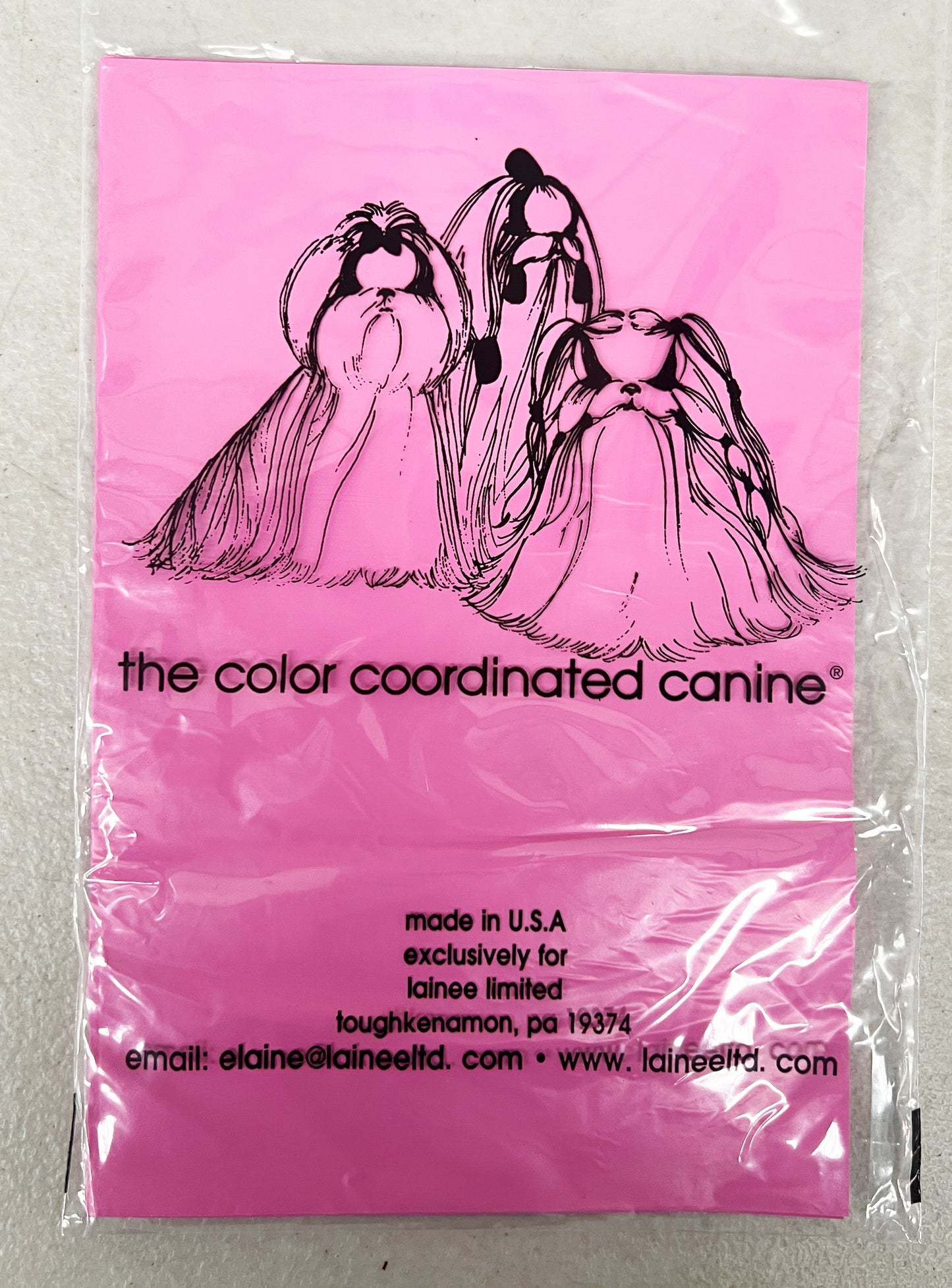 Colour Co-Ordinated Canine Plastic Wrap – Standard – Assorted Colours
