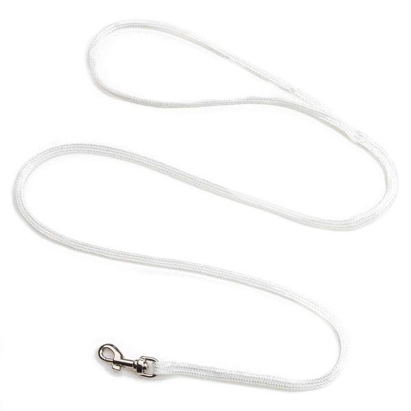 Mendota 36" Medium Nylon Clip Lead - 7mm - White Only