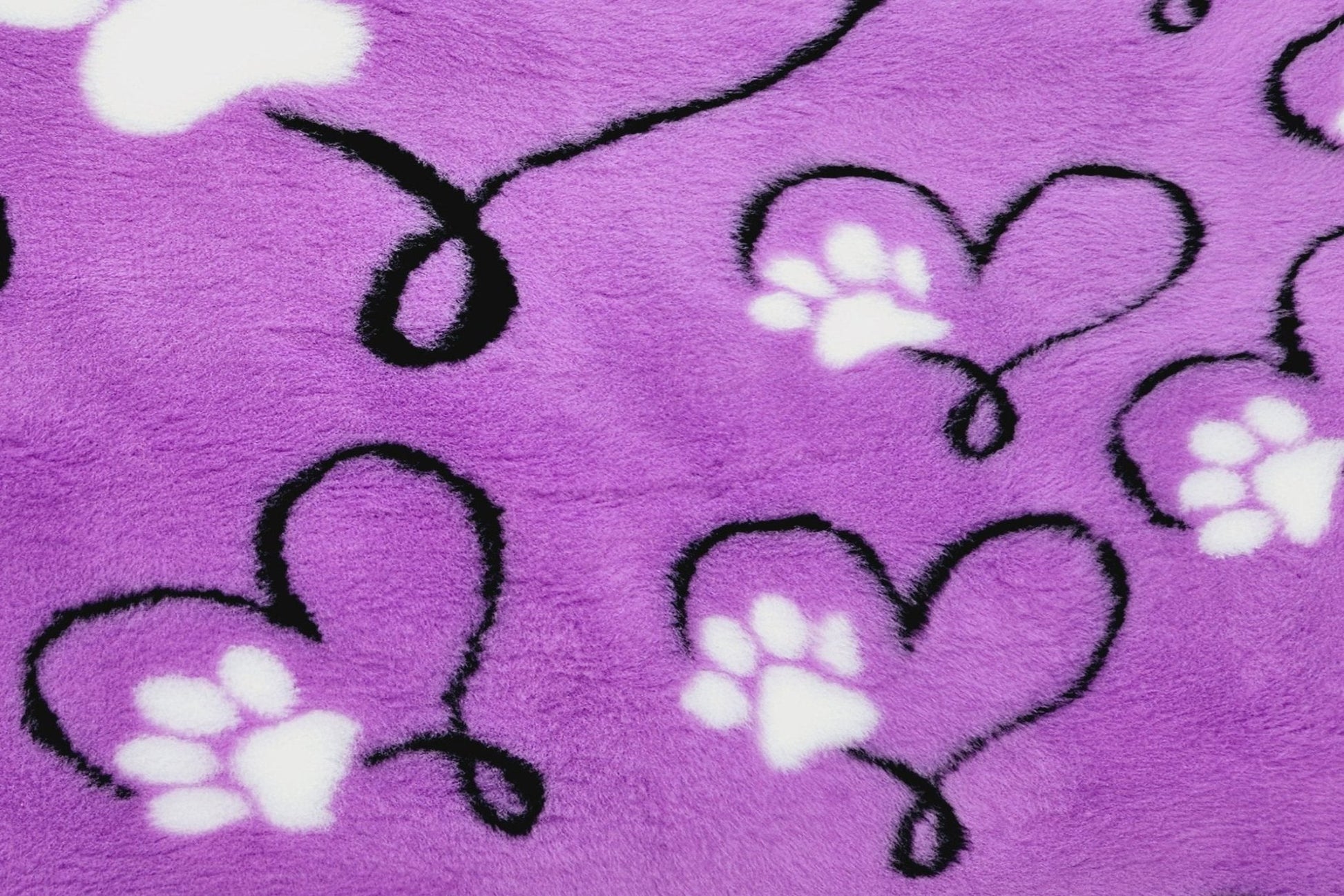 Lilac with Black Love Heart and White Paw