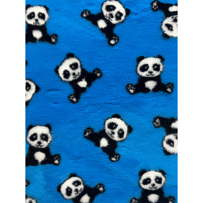 Vet Bed - Rubber Backed - Teal, Black and White Panda