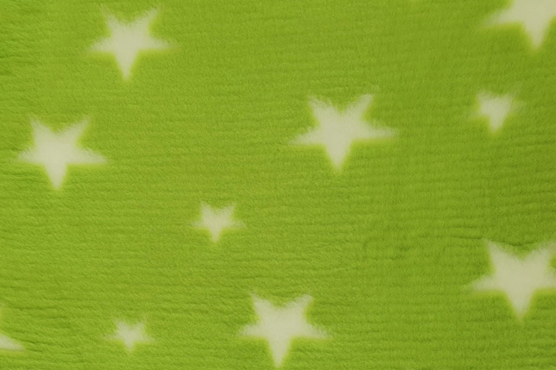 Vet Bed - Rubber Backed - Lime Green with White Stars