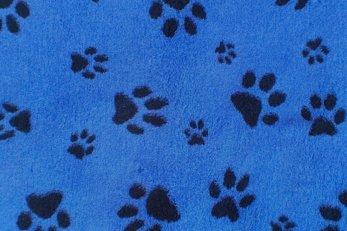 Vet Bed - Green Backed - Blue with Black Designer Paws