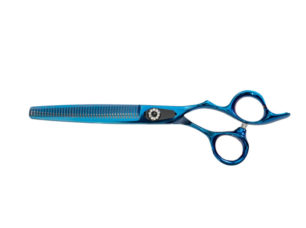 Animal House Prof. Series 7" Single Sided 40 Tooth Thinning/Blending Shear - BLUE (WH)