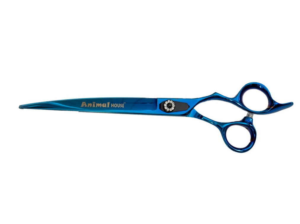 ANIMAL HOUSE PROFESSIONAL SERIES SHEAR - 8.5" CURVED SHEAR - BLUE