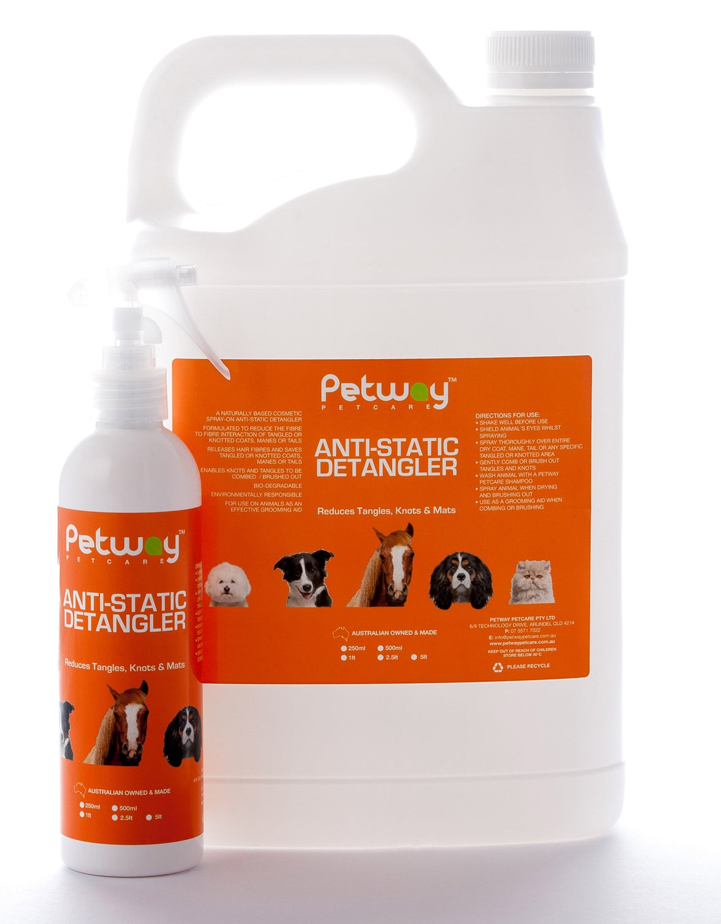 Petway Petcare Anti-Static Detangler - Assorted Sizes (WH)