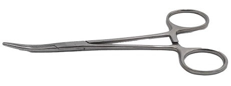 5.5" CURVED RATCHET HEMOSTAT FOR DOGS