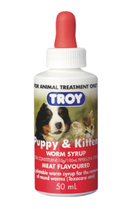 Troy Puppy and Kitten Worm Syrup 50ml