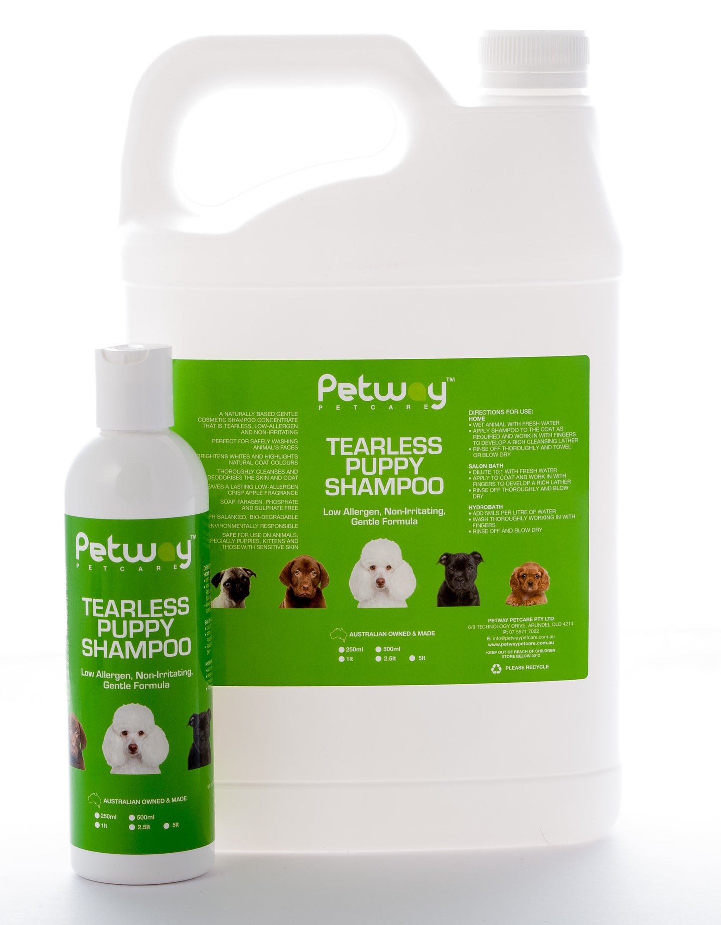 Petway Petcare Tearless Puppy Shampoo - Assorted Sizes (WH)