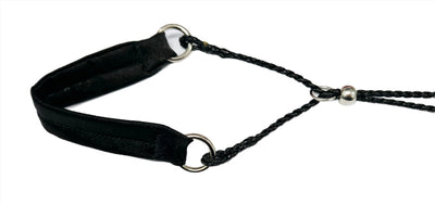 Plaited Leather Lead with Satin Neck & Bling