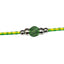 Plaited Leather Lead with Satin Neck & Bling - 100cm - Assorted Colours