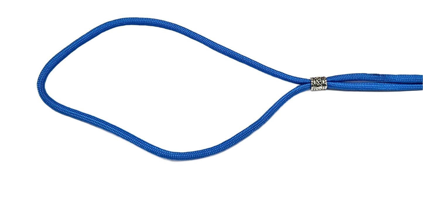 Paracord Push Down Lead with Metal Slide and Bling Details - 90cm - Assorted Colours