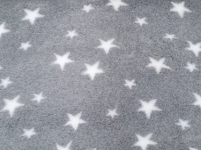 Vet Bed - No Backing - Grey with White Stars