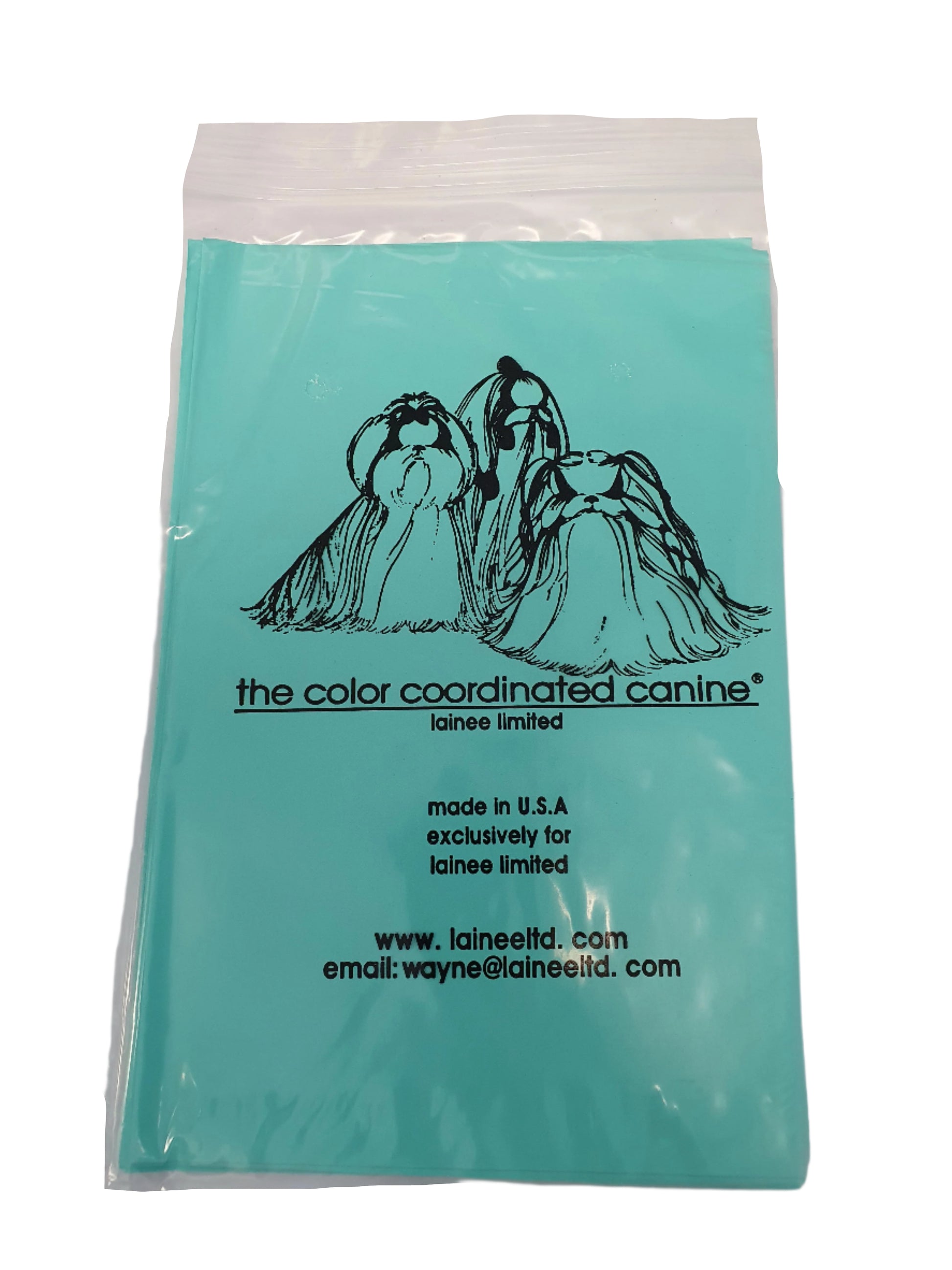 Plastic wrap in turquoise