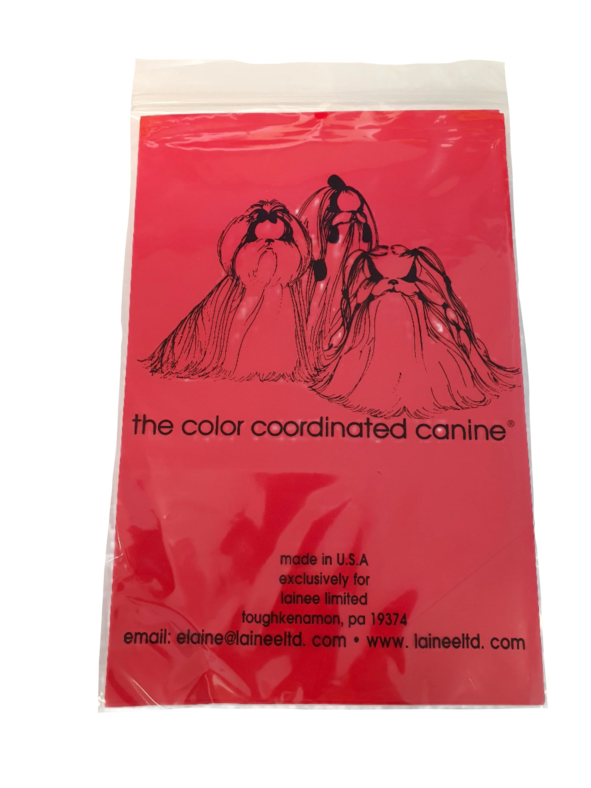 Plastic wrap in red