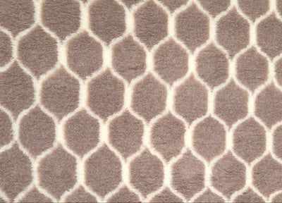 Vet Bed - Rubber Backed - Mink and Cream Honeycomb Pattern