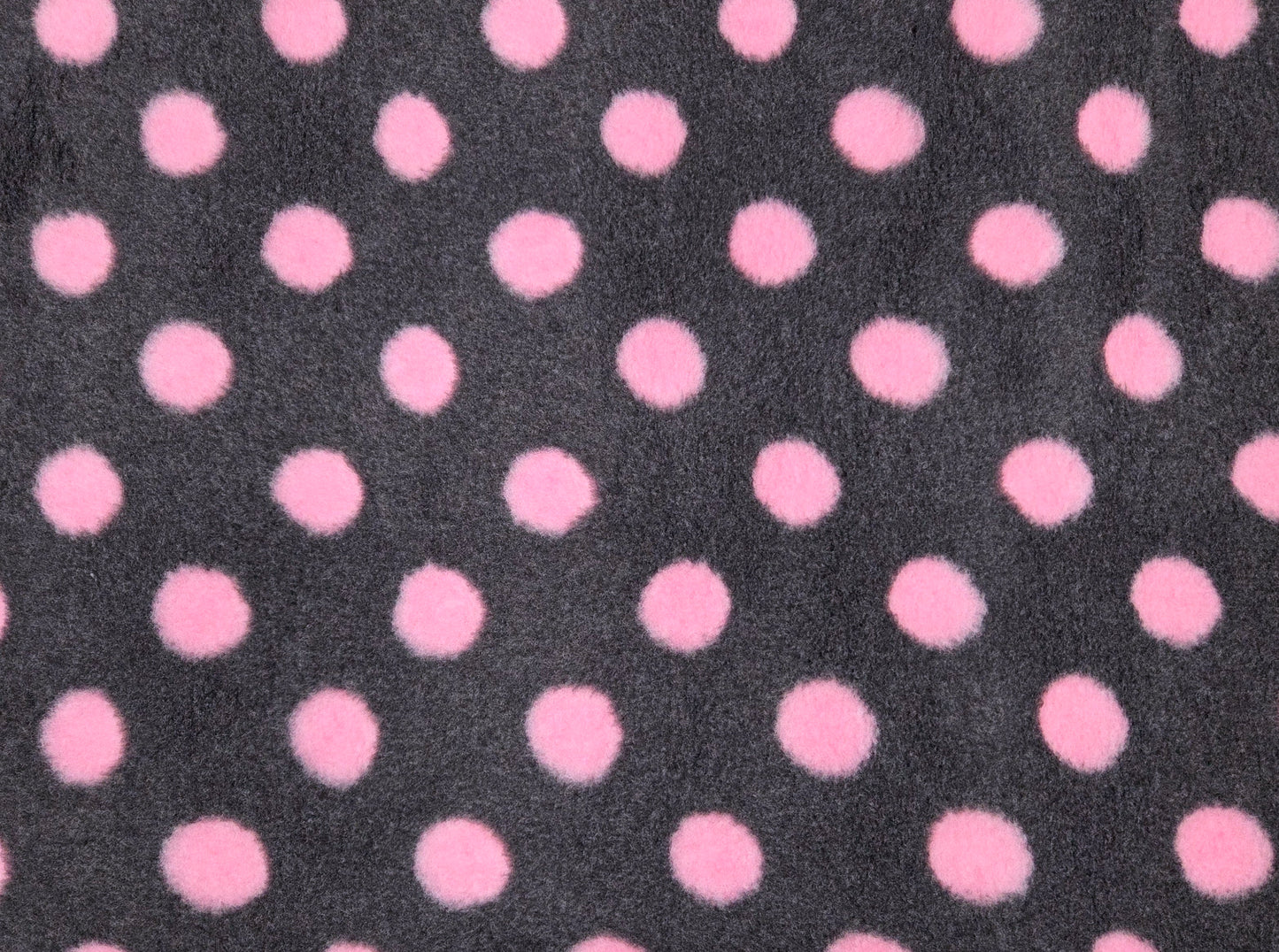 Vet Bed - No Backing - Charcoal with Pink Polka Dots