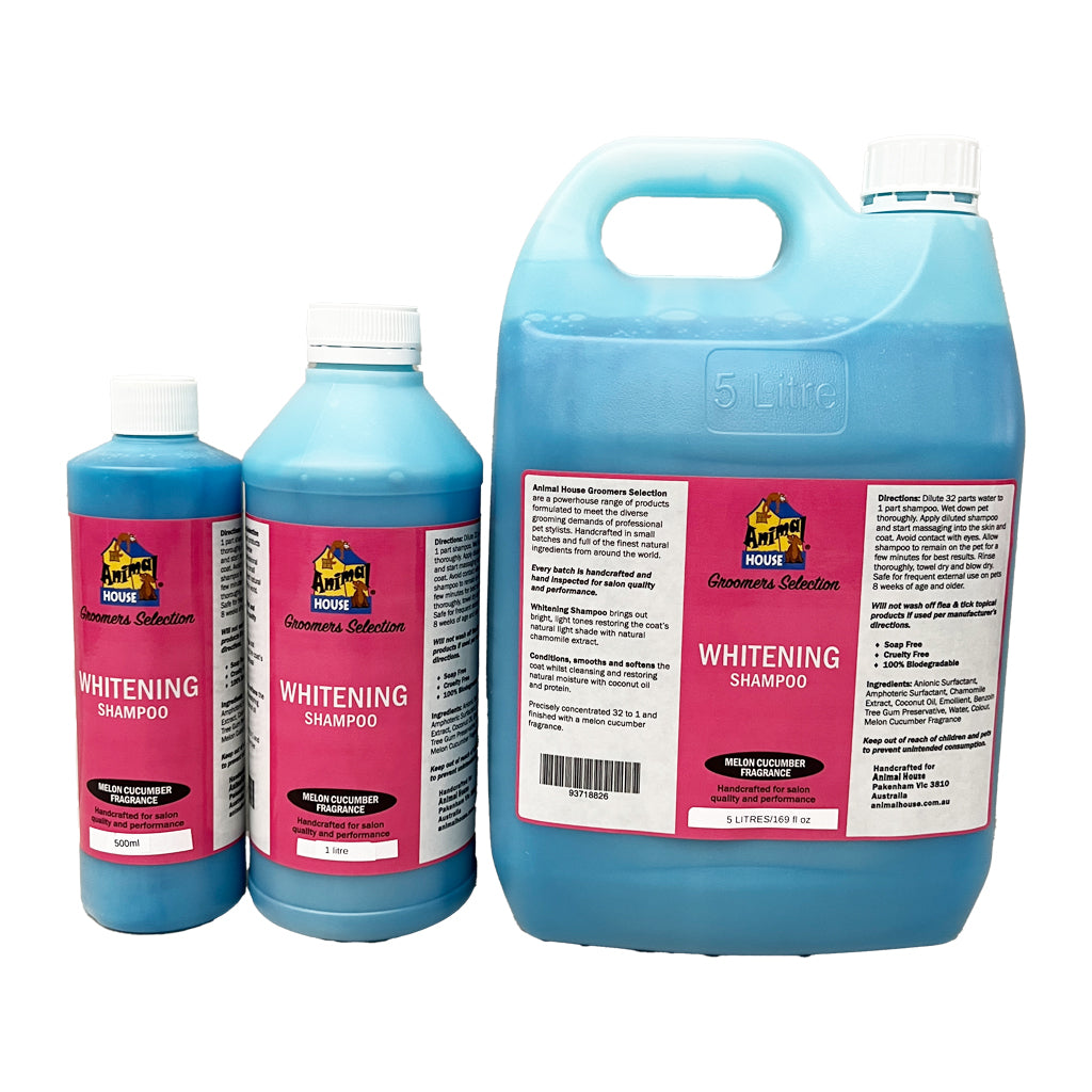 Animal House Groomers Selection Whitening Shampoo for Dogs and Cats - assorted sizes