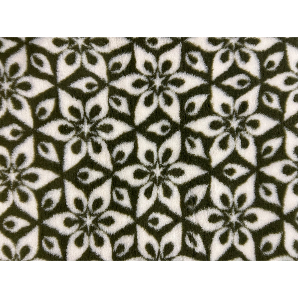 Vet Bed - Rubber Backed - Sage and Cream Floral Stars