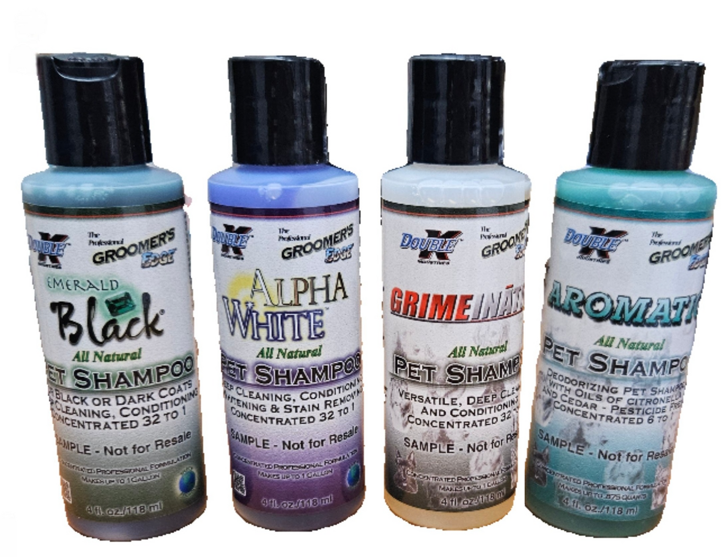 Double K Groomer's Edge Sample Packs - 4oz Bottles - Assorted - SPECIAL (ND)