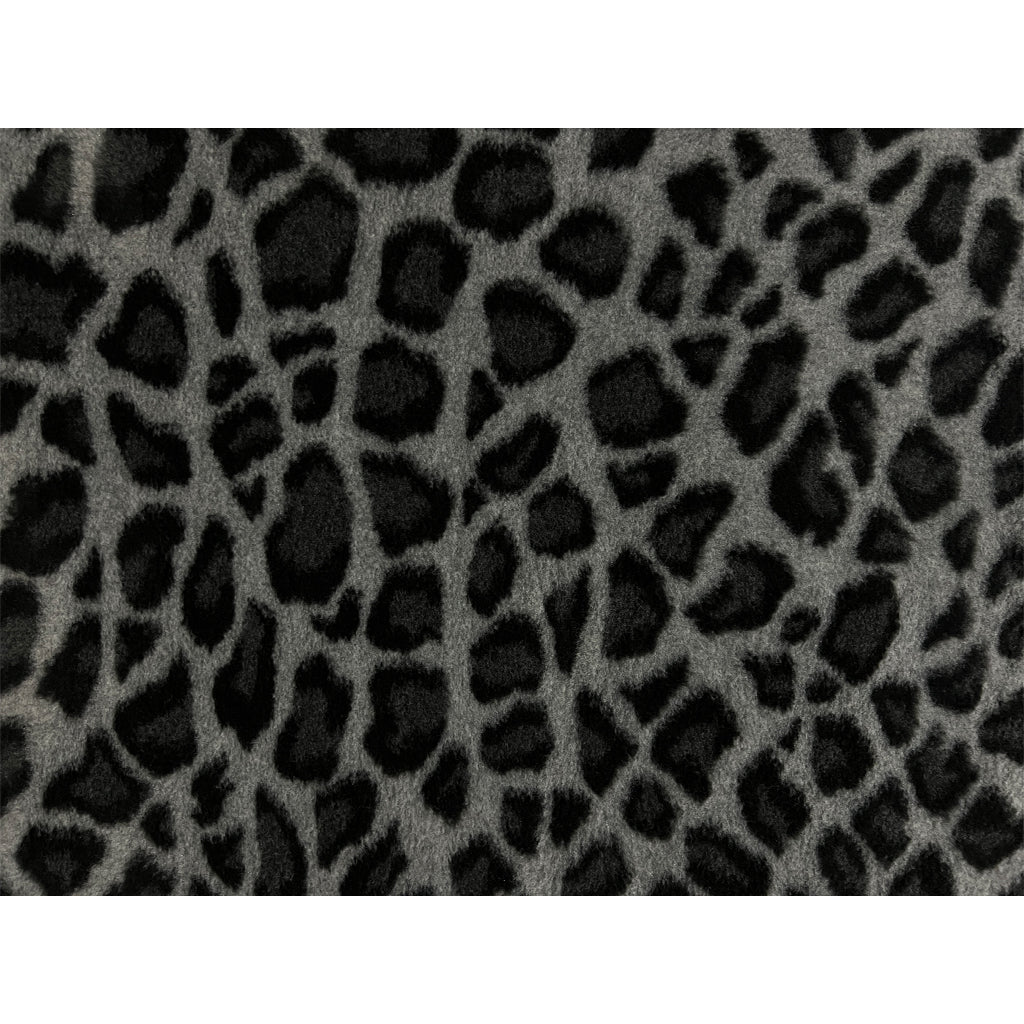Vet Bed - Rubber Backed - Leopard - Charcoal/Grey