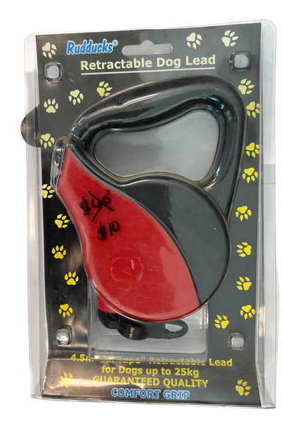 RUDDUCKS RETRACTABLE DOG LEAD - LARGE MAX WEIGHT 25KG - 4.5M LENGTH (ND)