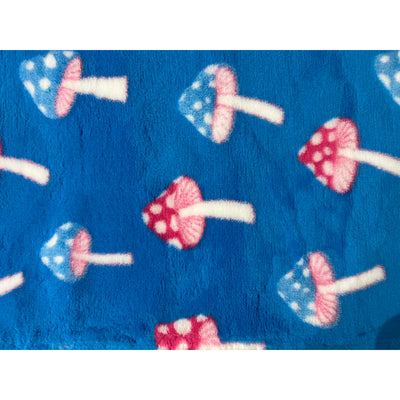 Vet Bed - No Backing - Teal, Cerise and White Toadstool