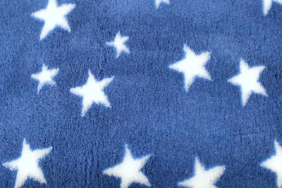 Vet Bed - Rubber Backed - Blue with White Stars