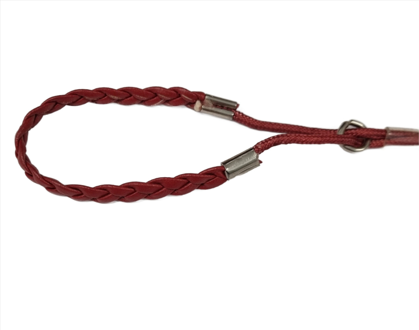 Plaited Neck Martingale Style Swivel Show Lead - 50" long approx - Assorted Colours