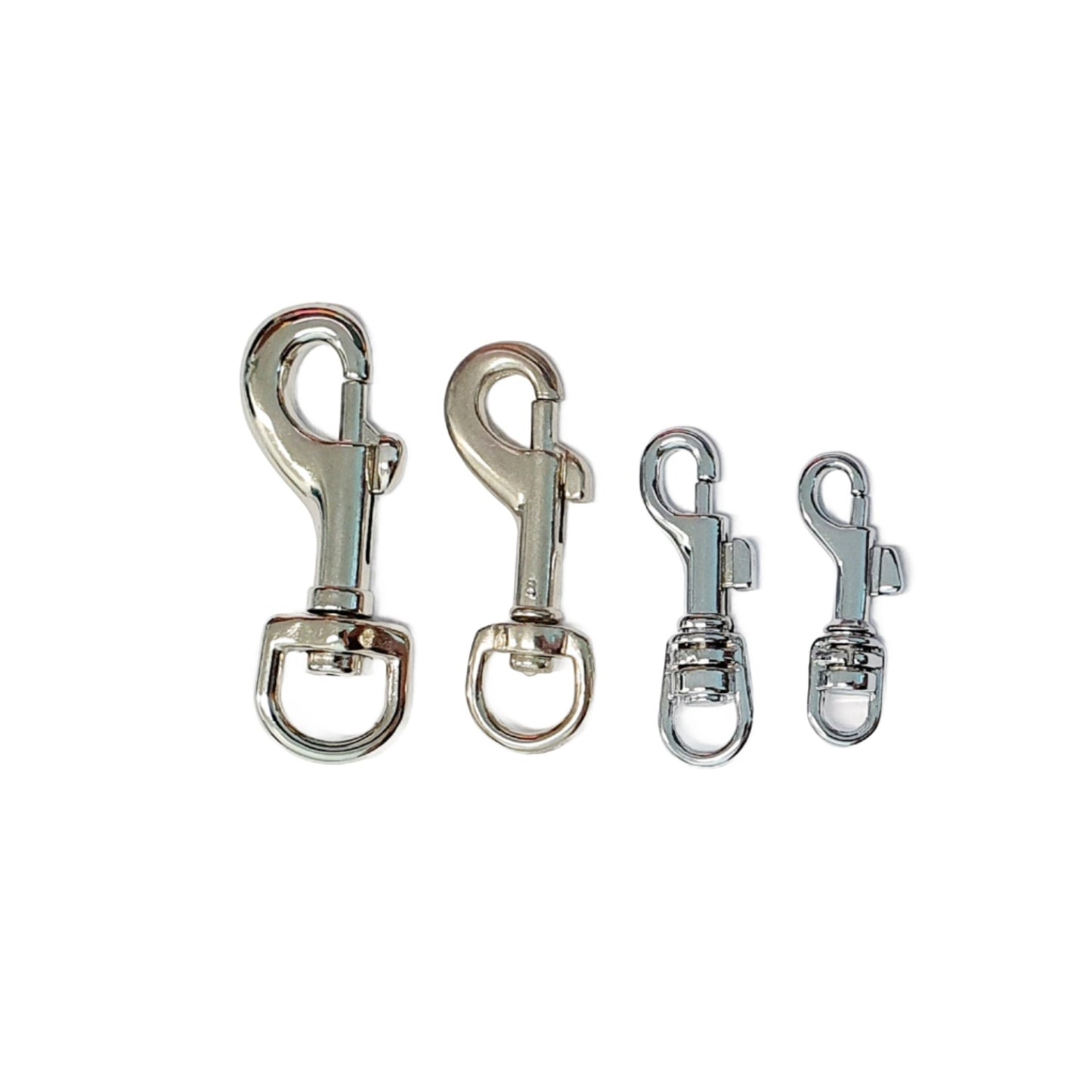Swivel Trojan Clip for Tie On Leads Chrome - Small, Medium, Large and XL Available