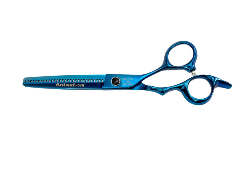 Animal House Prof. Series 6.5" Single Sided 30 Tooth Thinning Shear - BLUE (WH)