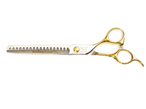 ANIMAL HOUSE PROFESSIONAL SERIES CHROME SHEAR - 7" SINGLE SIDED 18 TOOTH THINNING (BLENDER) SHEAR (WH)