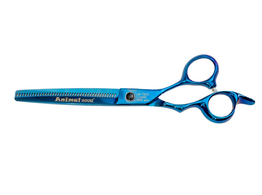 Animal House Prof. Series 7" Single Sided 40 Tooth Thinning/Blending Shear - BLUE (WH)