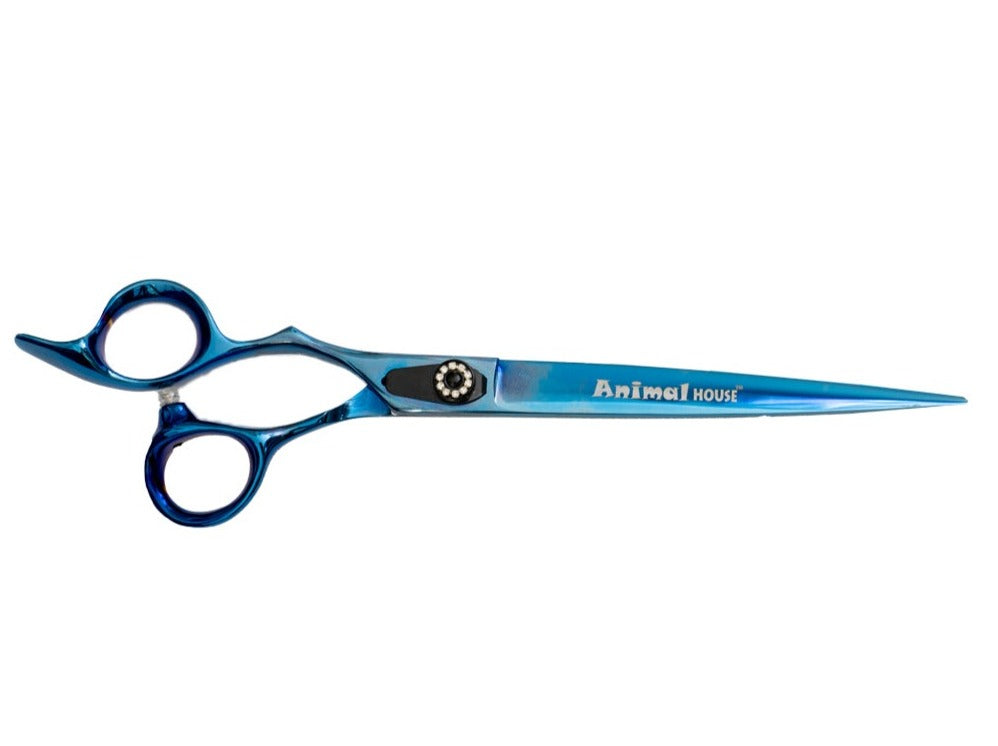 Animal House Prof. Series 8.5" Straight Shear – LEFT HANDED - BLUE (WH)