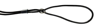 Black Leather Dog Show Martingale Style Lead