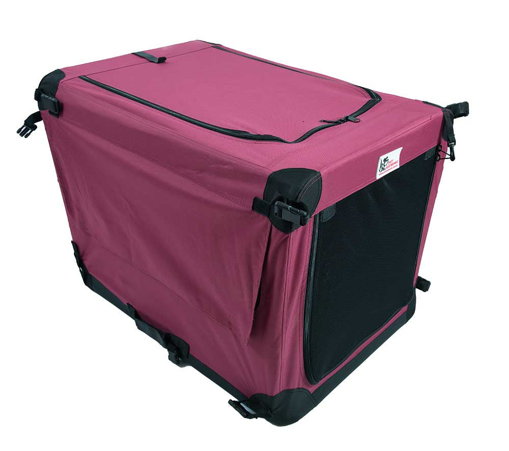 PET NETWORK SOFT CRATE 24" (PINK, GREY OR BURGUNDY)