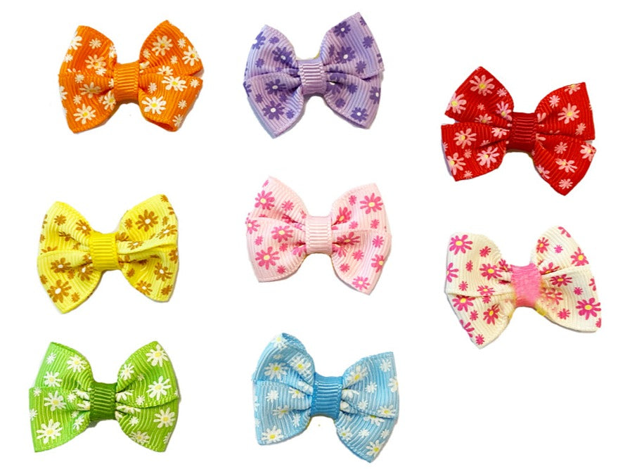 Bows with Daisy Flower Design - 50 Pack
