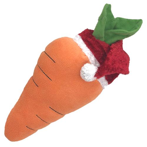 Christmas Hat Carrot 8" Dog Toy
