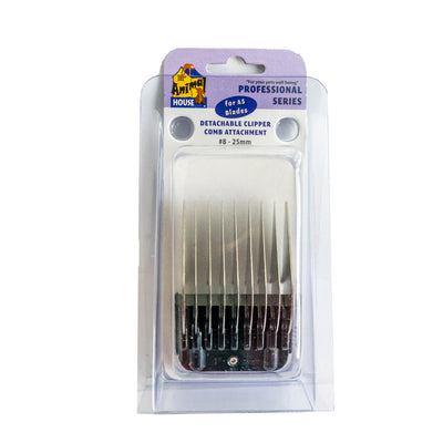 Animal House Prof. Series Metal Detachable Clipper Comb Attachments – Assorted Sizes