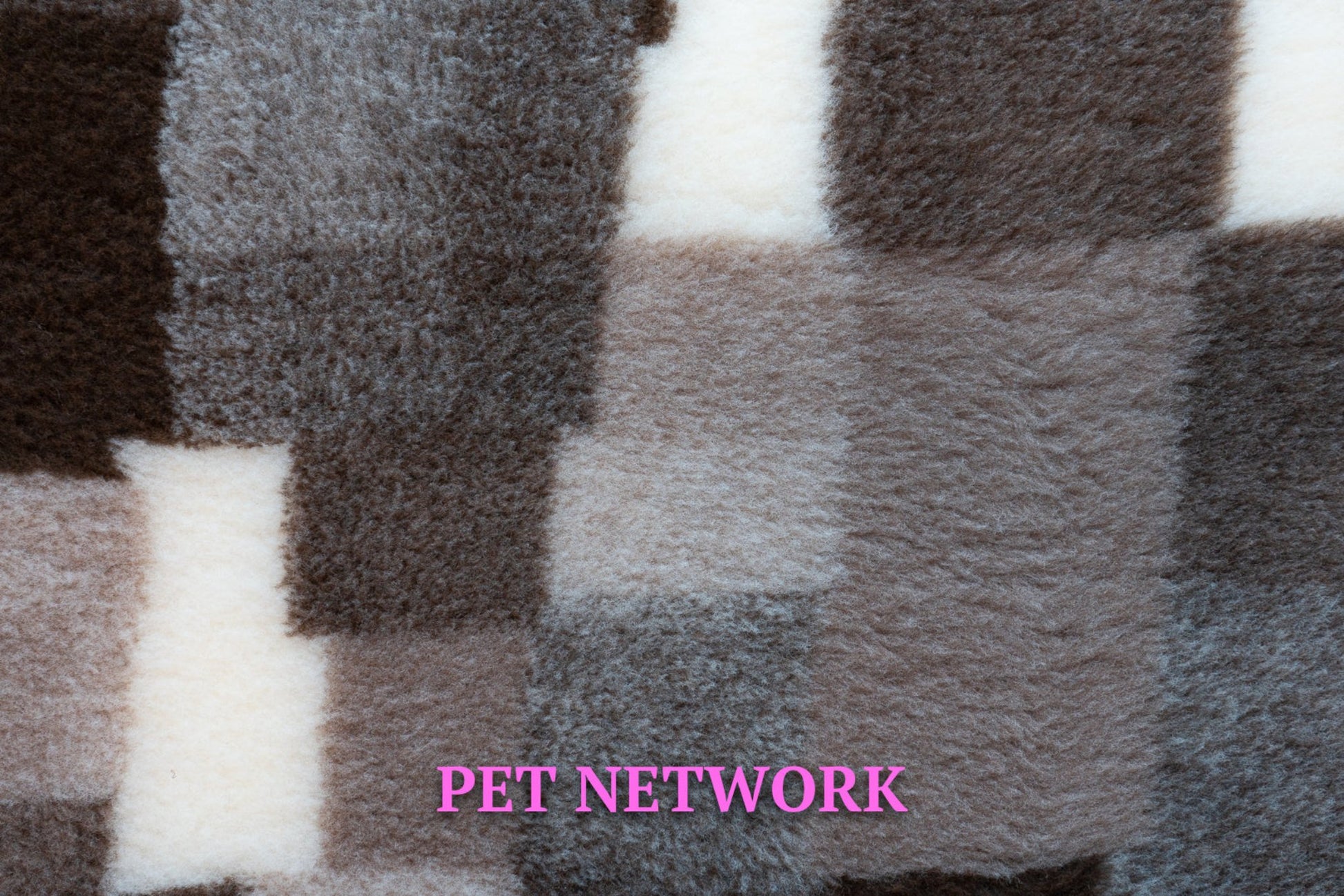 Vet Bed - Green Backed - Cream, Mink and Chocolate Rectangles