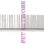 METALLIC ROUND BACK MEDIUM/COARSE DOG COMB 7.5" - CHROME