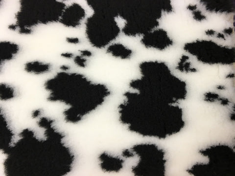Vet Bed - Rubber Backed - Black and White Cow Print