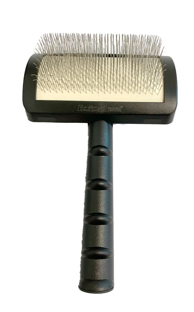 Animal House Soft Pin Curved Slicker Brush - Medium - Black