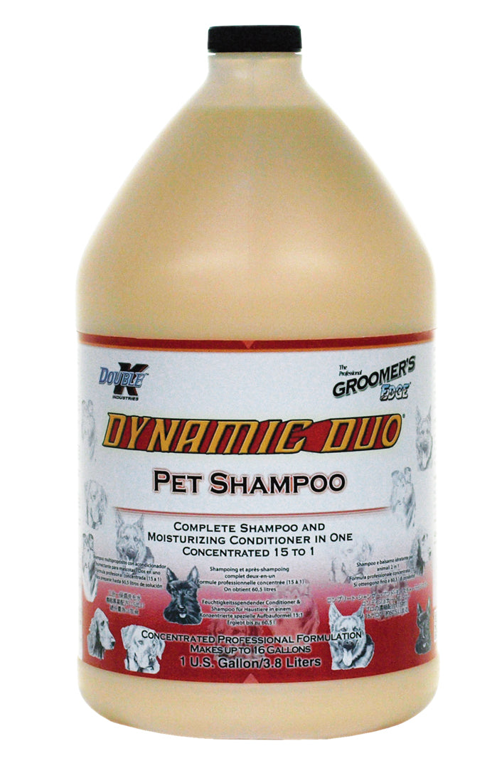 Double K Groomer's Edge Dynamic Duo Pet Shampoo - 3.8 Litres/1 Gallon