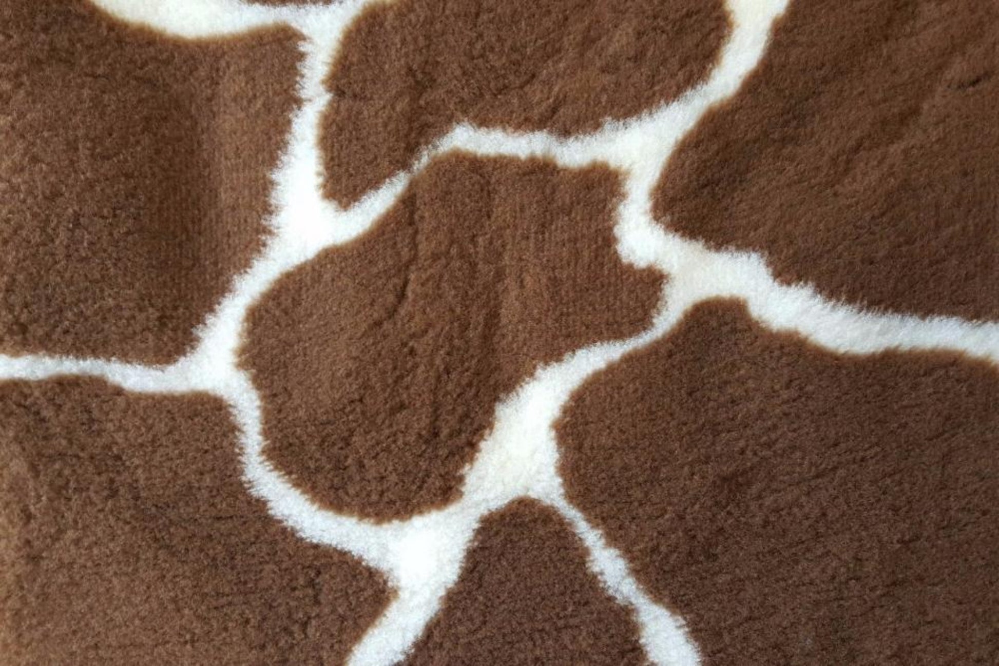 Vet Bed - Rubber Backed - Brown and Cream Giraffe Print