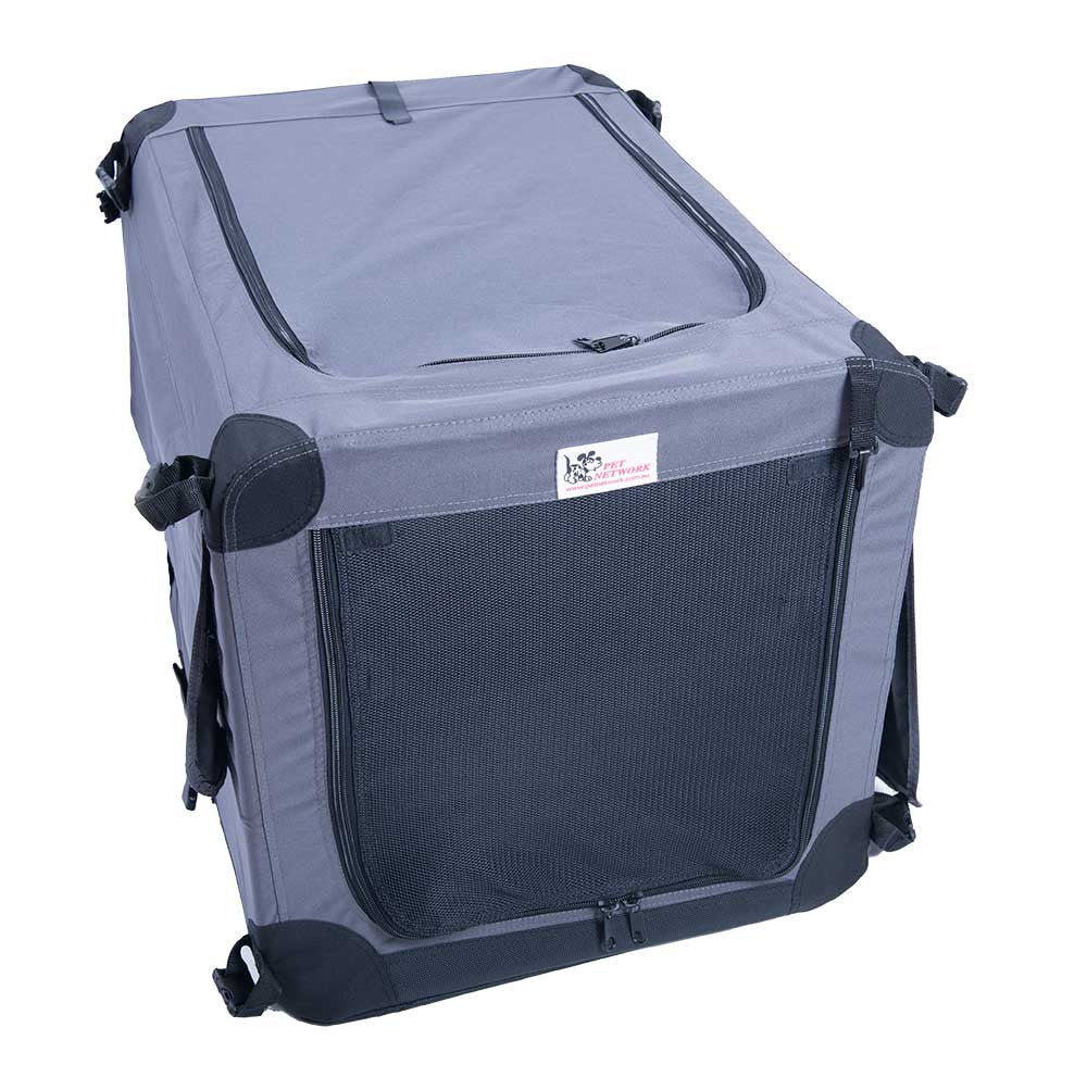 PET NETWORK SOFT CRATE 24" (PINK, GREY OR BURGUNDY)